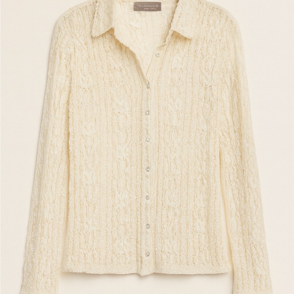 Liz Claiborne Ivory Lace Women's Cardigan - Picture 2 of 3